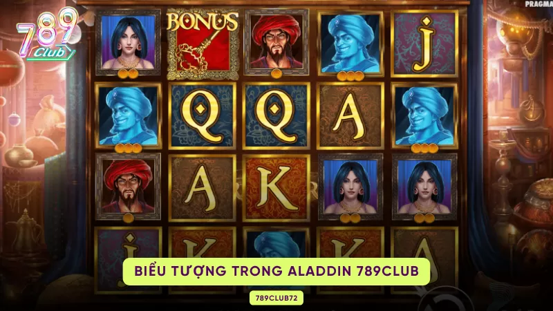biểu tượng trong slot game aladdin