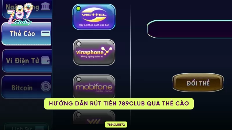 rút tiền qua thẻ cào